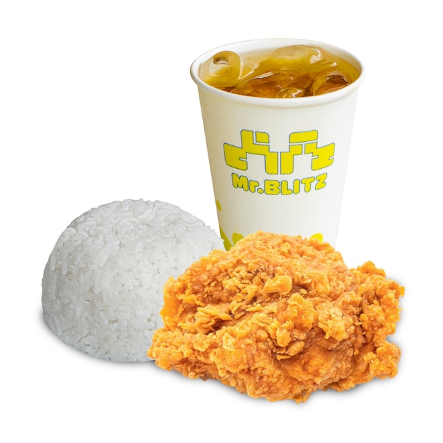 Super Blitz 1 berisi ayam crispy, nasi, dan minuman